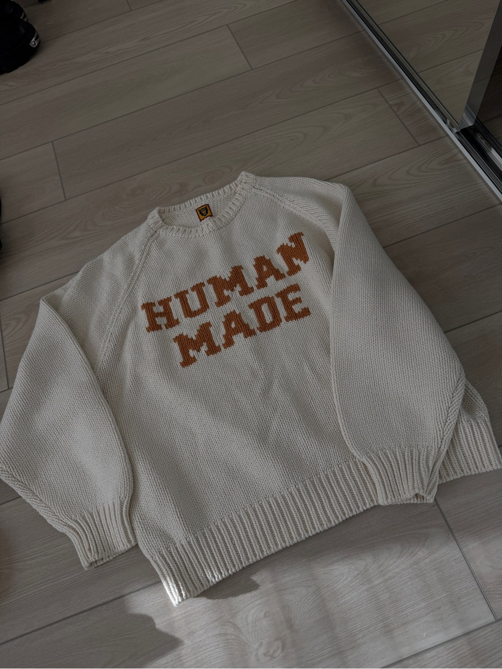 Human Made Cream Chunky Knit Sweater